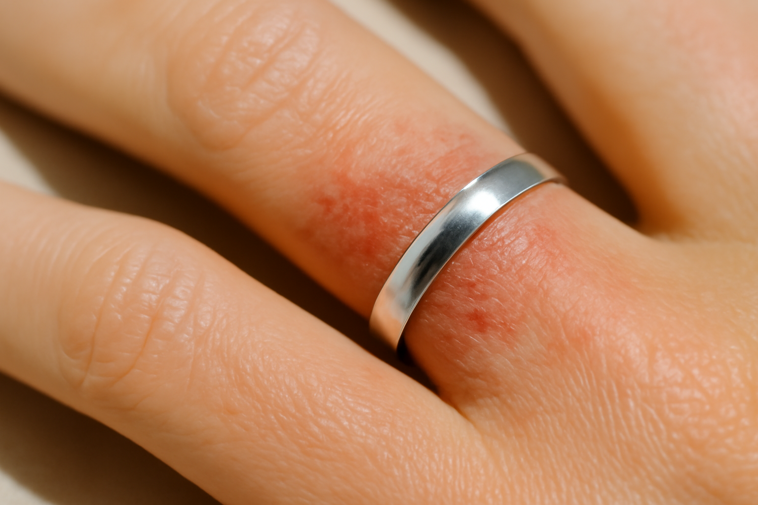 Comment se manifeste une allergie à l’or blanc ?